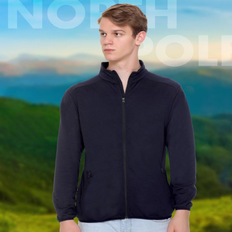 High Neck Sweatshirt Jacket