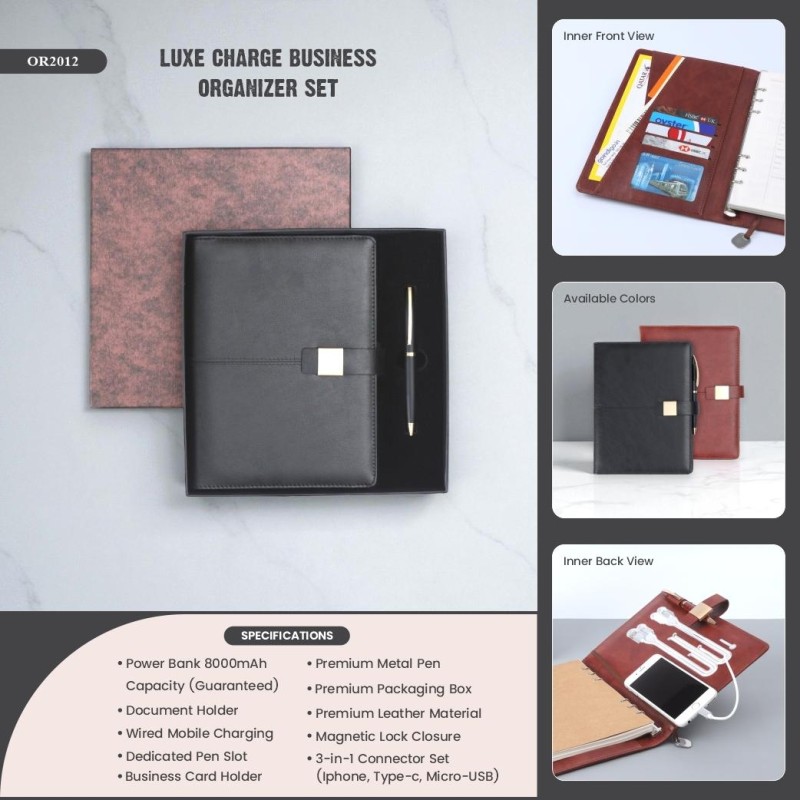 Luxe Charge Business Organizer Set