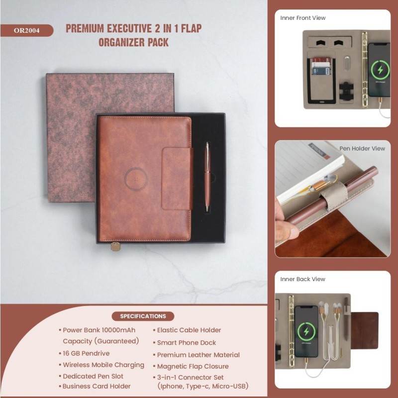 Premium Executive 2-In-1 Flap Organizer Pack