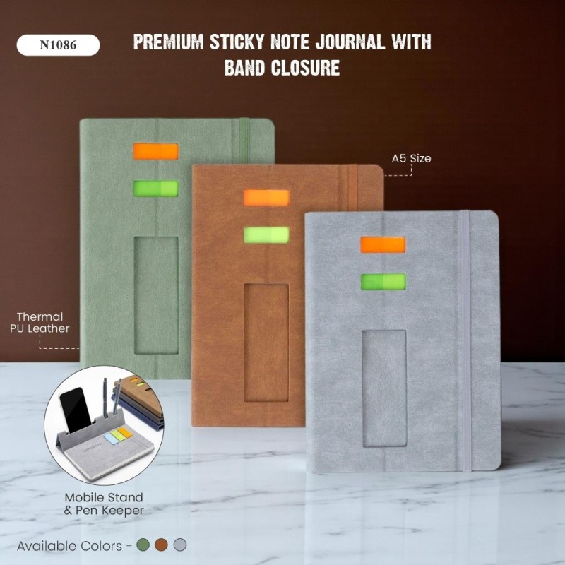 Permium Sticky Note Journal With BandClosure