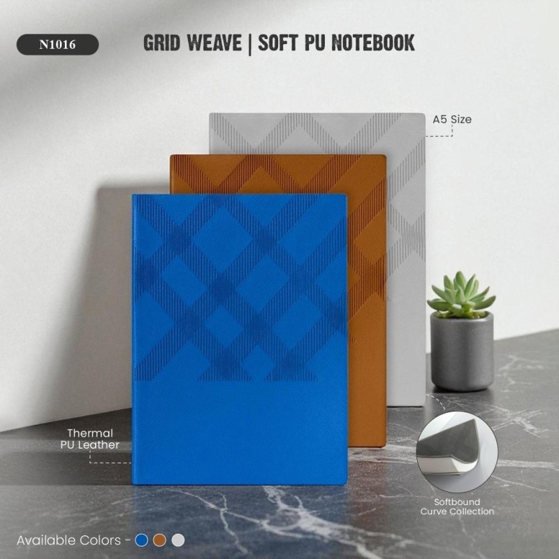 Grid Weave | Soft PU Notebook