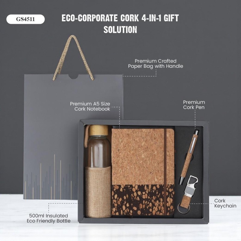 Eco-Corporate Cork 4 in 1 Gift Solution