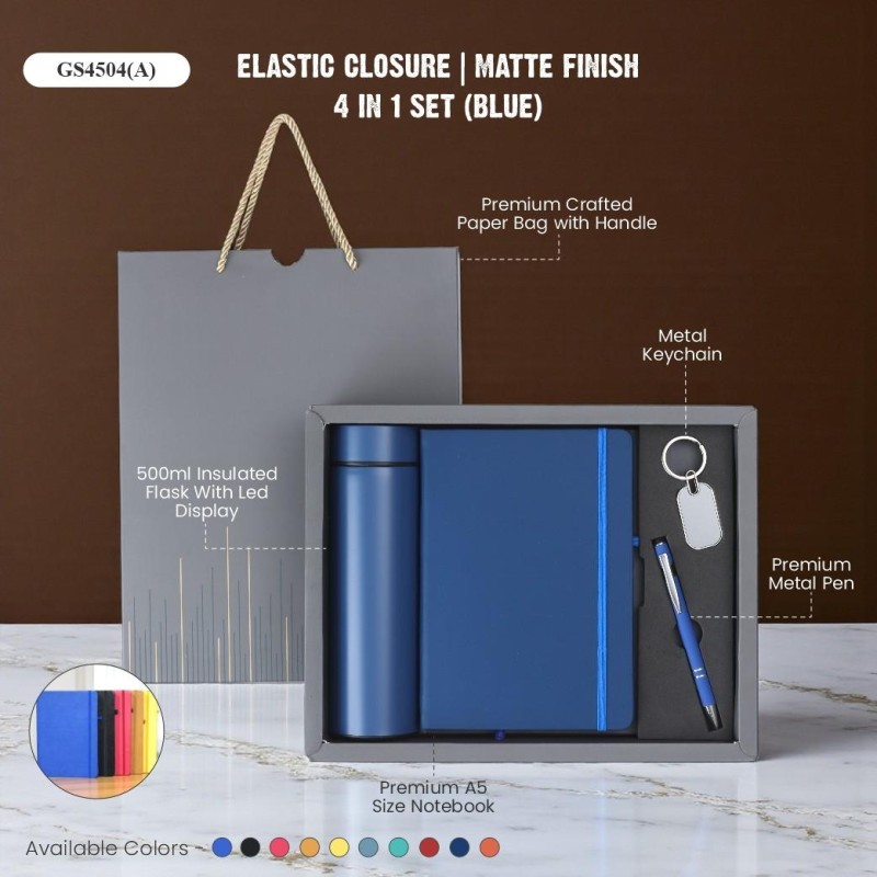 Elastic Closure | Matte Finish 4 in 1 Set (Blue)