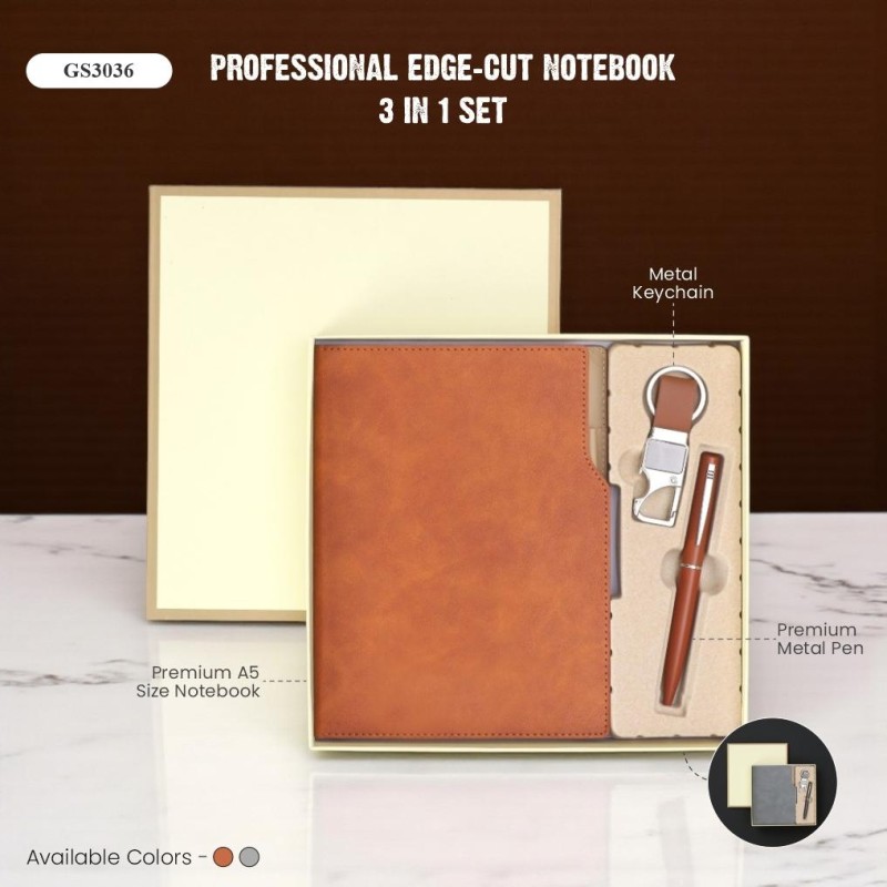Professional Edge-Cut Notebook 3 in 1 Set