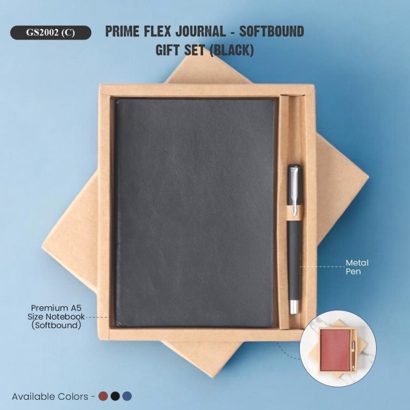 Prime Flex Journal - Softbound Gift Set (Black)