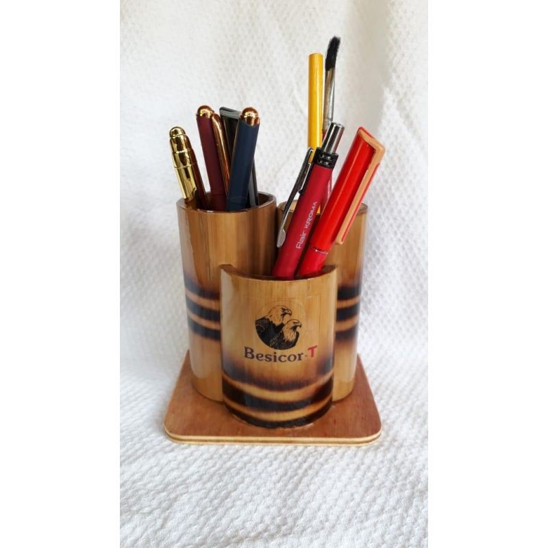 Bamboo Pen Stand